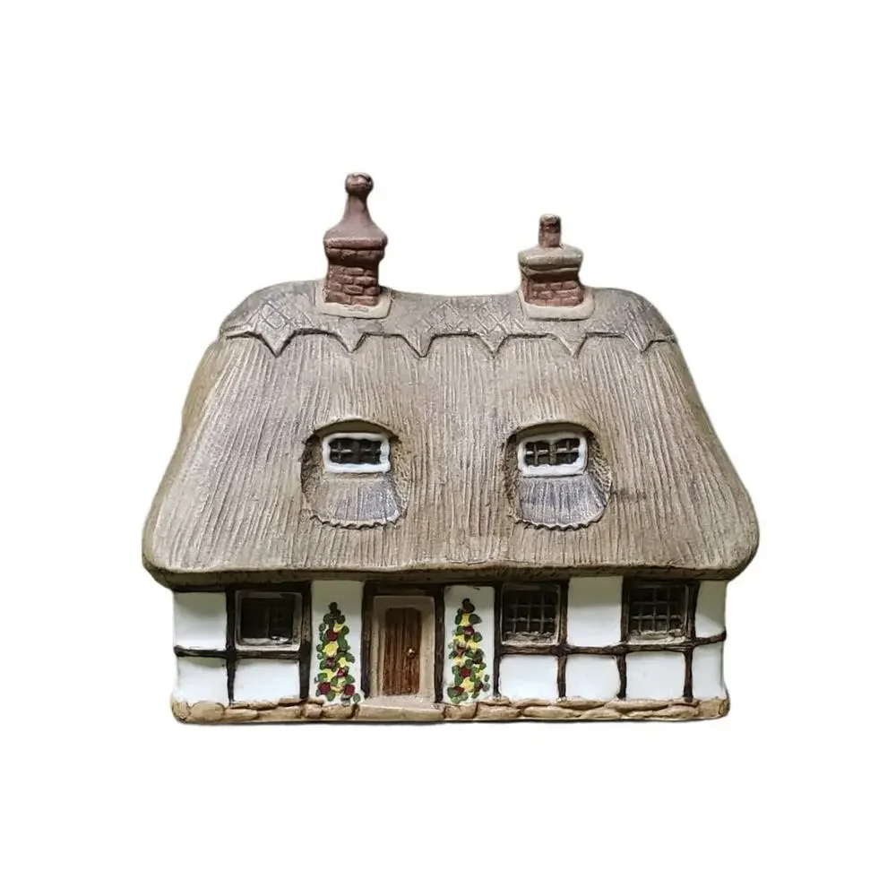 Vintage Denby Village Thatched Cruck Cottage Pottery Country House England Decor